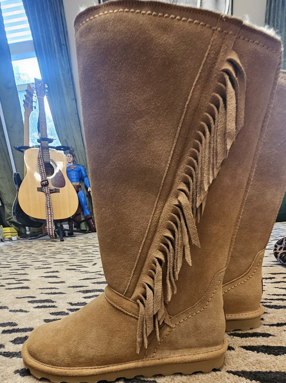 Never Worn Fringe Bearpaw Boots